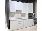 Модульный кухонный гарнитур Фьюжн Silky Light Grey/Белый 2336x2200x600