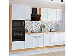 Модульный кухонный гарнитур Квадро-01 Белый/Дуб Вотан 2140x3000x600