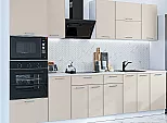 Модульный кухонный гарнитур Квадро-01 Кашемир/Белый 2140x3000x600