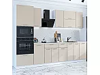 Модульный кухонный гарнитур Квадро-01 Кашемир/Белый 2140x3000x600