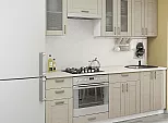 Модульный кухонный гарнитур Лофт-01 Cappuccino Veralinga/Белый 2140x2200x600