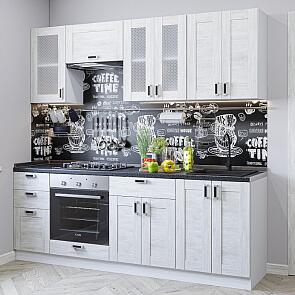 Модульный кухонный гарнитур Лофт-01 Nordic Oak/Белый 2140x2200x600