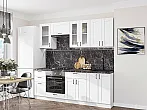 Модульный кухонный гарнитур Лофт-01 White Silk/Белый 2140x2200x600