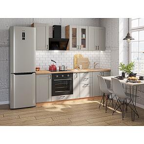 Модульный кухонный гарнитур Лофт-07 Grey Silk/Дуб Вотан 2140x2200x600