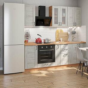Модульный кухонный гарнитур Лофт-07 Nordic Oak/Дуб Вотан 2140x2200x600