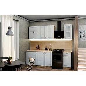 Модульный кухонный гарнитур Лофт Вариант 8 Nordic Oak/Белый 2130x1800x600