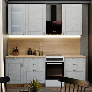 Модульный кухонный гарнитур Лофт Super White/Белый 2330x1700x600