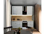 Модульный кухонный гарнитур Лофт Super White/Белый 2330x1700x600
