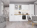 Модульный кухонный гарнитур Ницца Royal-01 Blanco/Белый 2140x3150x600