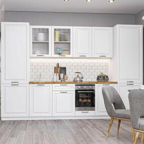 Кухня прямая Ницца Royal-01 Blanco/Белый 2140*3150*600