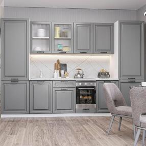 Кухня прямая Ницца Royal-01 Magnum/Белый 2140*3150*600
