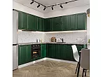 Модульный кухонный гарнитур Дублин-02 Special Green/Белый 2140x2200/2400x600
