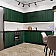 Модульный кухонный гарнитур Дублин-02 Special Green/Graphite 2140x2200/2400x600