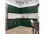 Модульный кухонный гарнитур Дублин-02 Special Green/Graphite 2140x2200/2400x600