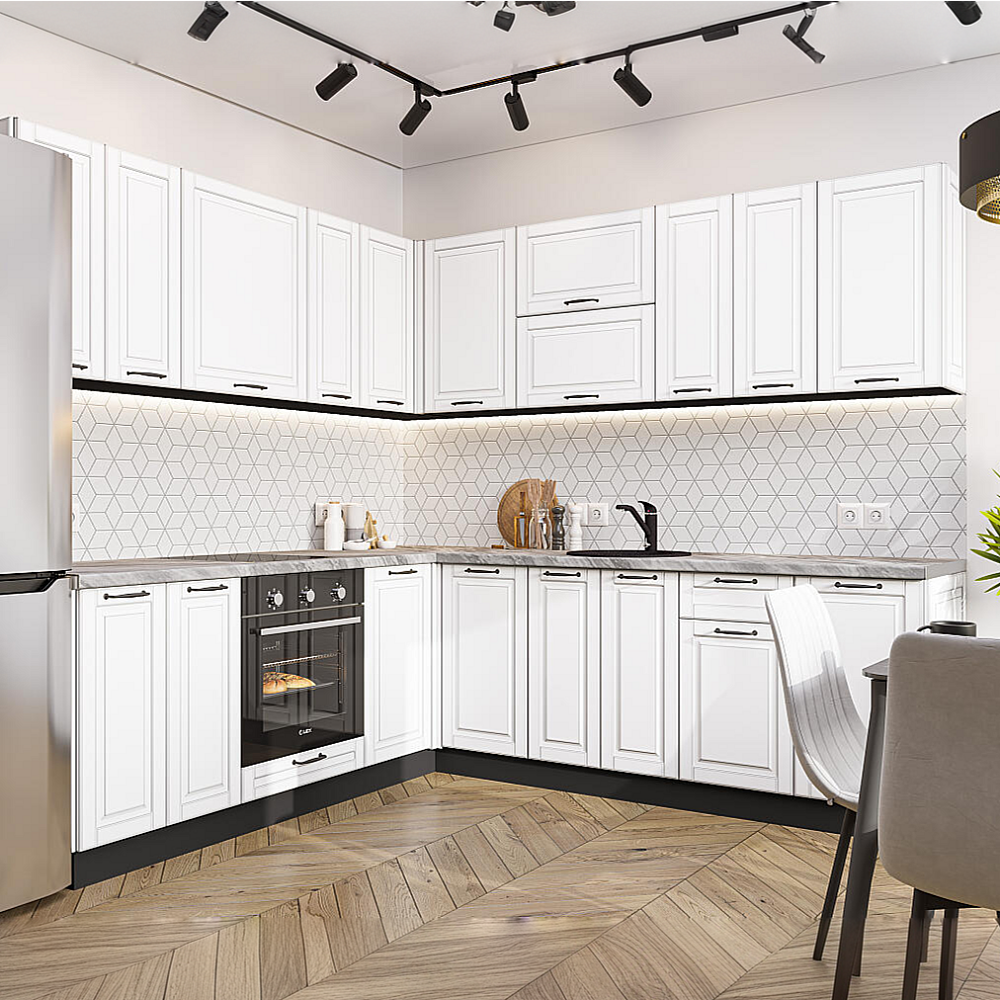 Кухня угловая Дублин-02 Special WhiteGraphite 214022002400600 139753₽