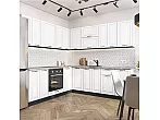Модульный кухонный гарнитур Дублин-02 Special White/Graphite 2140x2200/2400x600