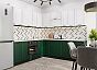 tumb 1 - Кухня угловая Дублин-02 Special White/Special Green/Graphite 2140*2200/2400*600