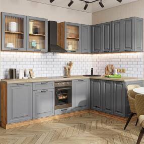 Кухня угловая Ницца Royal-02 Magnum/Дуб Вотан 2140*2550/1600*600