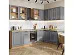 Модульный кухонный гарнитур Ницца Royal-02 Magnum/Дуб Вотан 2140x2550/1600x600