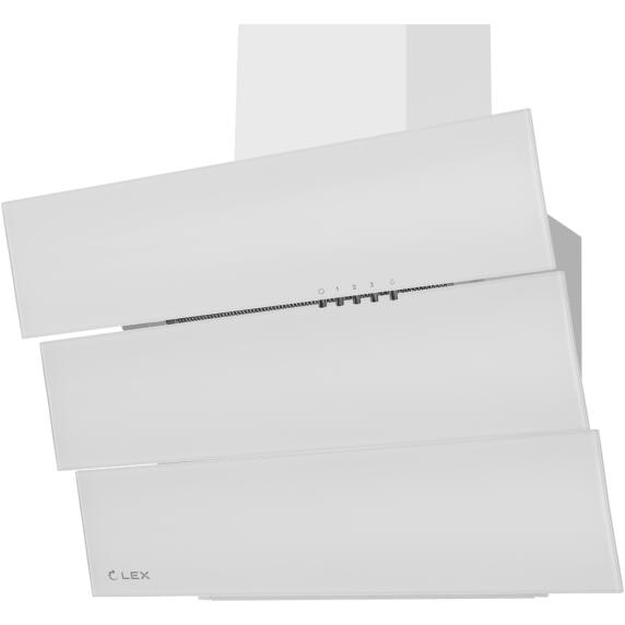 Вытяжка наклонная RIO G WHITE 600