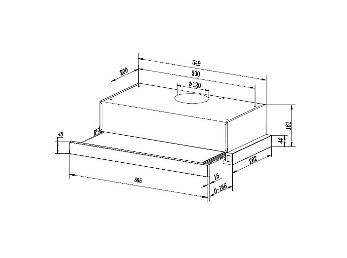 Вытяжка встраиваемая HEBERMANN HBFH 60.1 W