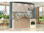 Кухонный гарнитур Бланка Крослайн карамель, Крослайн латте/Белый 2155x2000x600