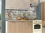 Кухонный гарнитур Бланка Крослайн карамель, Крослайн латте/Белый 2155x2000x600