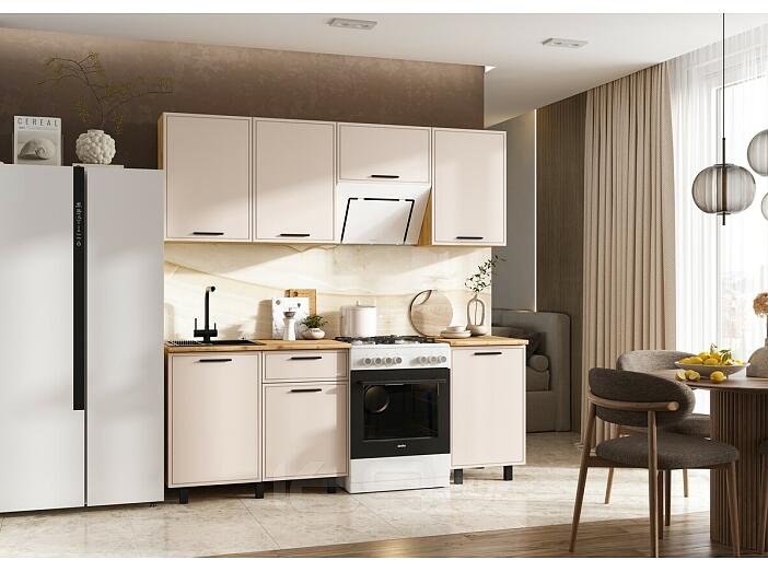 Кухонный гарнитур Бьянка Кашемир/Дуб Крафт 2164x2100x600 (Дуб вотан)