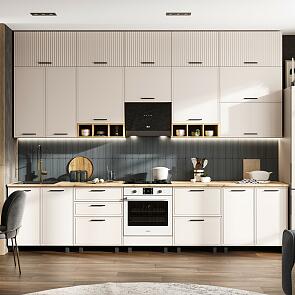 Кухонный гарнитур Бьянка Кашемир/Дуб Крафт 2793x3400x600 (Дуб вотан)