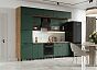 Кухонный гарнитур Техно Браш Мени Грин/Дуб Крафт 2499x3000x600 (Дуб вотан)