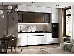 Кухонный гарнитур Техно-6 Белый снег софт, Прайм орех/Белый 2583x3000x600 (Кастилло темный)