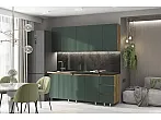Кухонный гарнитур Челси Изумрудный/Дуб Крафт 2200x2000x600 (Кастилло темный)