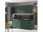Кухонный гарнитур Челси Изумрудный/Графит 2200x2000x600 (Кастилло темный)