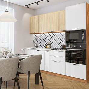 Эйр-01 Real Oak, White Silk/Дуб Вотан 2140x2400x600