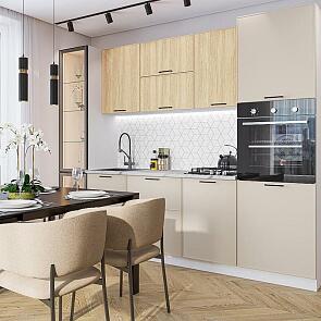Эйр-02 Real Oak, Cream Silk/Белый 2140x2600x600
