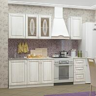 Кухонный гарнитур Констанция Сандал/Белый 2140x1700x600 (Антарес)