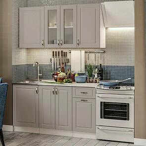 Кухонный гарнитур Констанция Мускат/Белый 2140x1700x600 (Антарес)