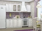 Кухонный гарнитур Констанция Сандал/Белый 2140x1800x600 (Антарес)