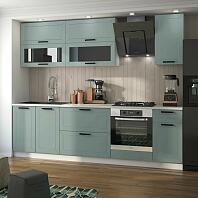 Кухонный гарнитур Монако Шарли Бриз/Белый 2140x2600x600 (Антарес)