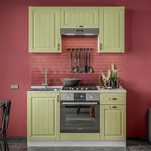 Кухонный гарнитур Фисташка/Белыйx1500x600 (Антарес)