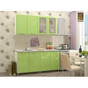 Кухонный гарнитур Настя Фисташка/Белый 2170x1600x600 (Антарес)