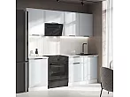 Кухонный гарнитур Николь Браш Деним Блю/Белый 2150x2100x600 (Антарес)