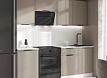 Кухонный гарнитур Николь Холст латте/Белый 2150x2100x600 (Антарес)