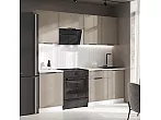 Кухонный гарнитур Николь Холст латте/Белый 2150x2100x600 (Антарес)
