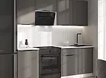 Кухонный гарнитур Николь Холст вулканический/Белый 2150x2100x600 (Антарес)