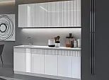 Кухонный гарнитур Оливия Белый глянец/Белый 2000x2000x600 (Антарес)