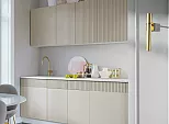 Кухонный гарнитур Оливия Кашемир/Белый 2000x2000x600 (Антарес)