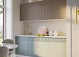 Кухонный гарнитур Оливия Шарли Бриз, Шарли Мокко/Белый 2000x2000x600 (Антарес)