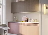 Кухонный гарнитур Оливия Шарли Pink, Шарли Мокко/Белый 2000x2000x600 (Антарес)
