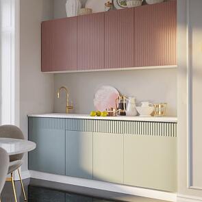 Кухонный гарнитур Оливия Шарли Pink, Шарли Бриз/Белый 2000x2000x600 (Антарес)